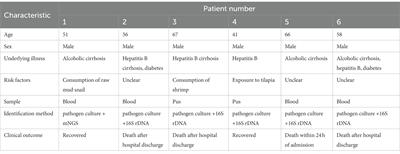 Clinical features and treatment outcomes of Vibrio vulnificus infection in the coastal city of Ningbo, China